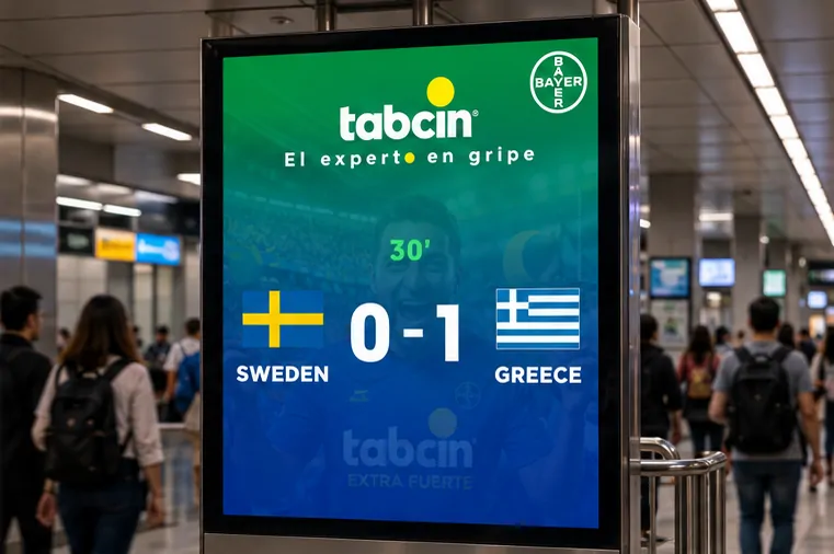 Pantalla de Tabcin con el resultado del partido en vivo